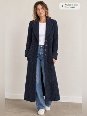 Double RL Ralph Lauren RRL Navy Shawl-Collar Cardigan Vintage